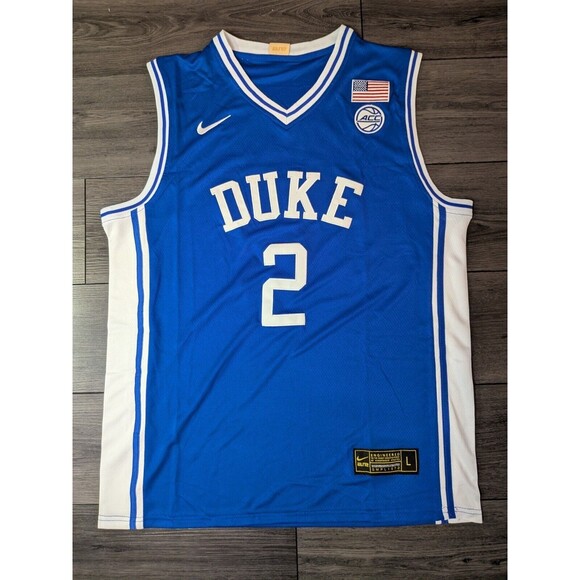 NCAA Other - Cooper Flagg #2 Light Blue Elite Duke Blue Devils Jersey Men's Size Large